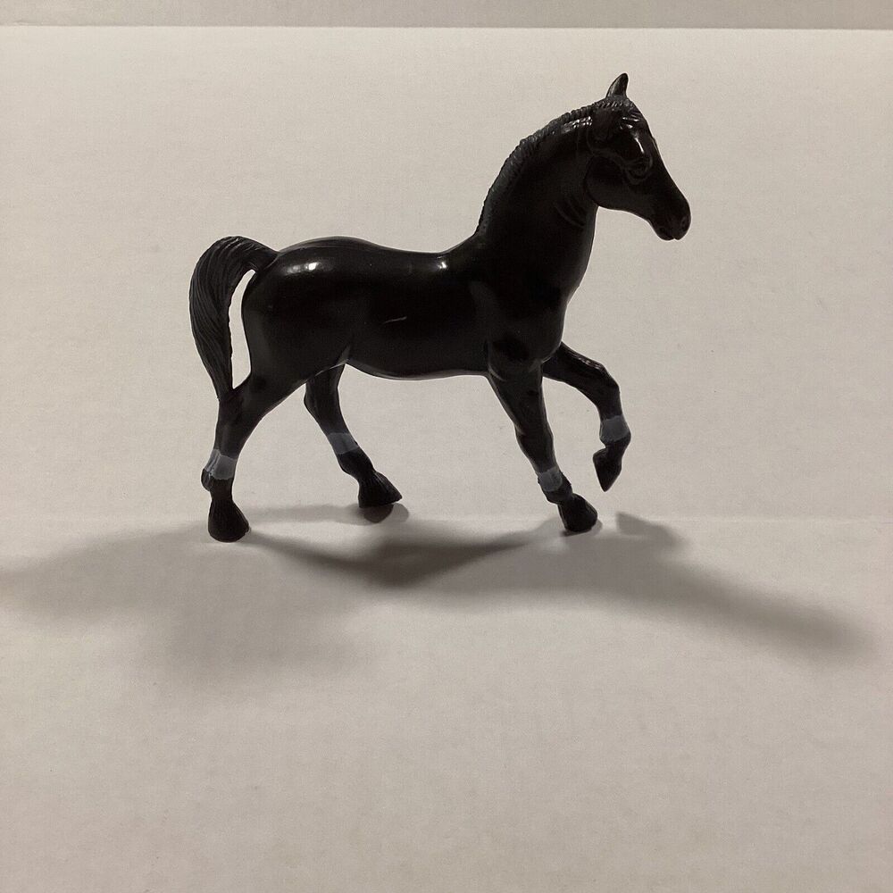 Vintage 1975 Imperial Toy 5" Black Horse Made in China